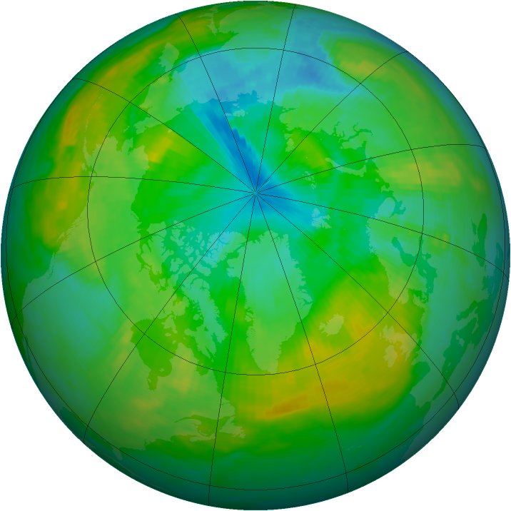 Arctic ozone map for 26 July 1988